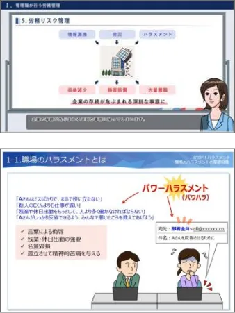 カリキュラム「ハラスメント関連50コース以上」を表す図